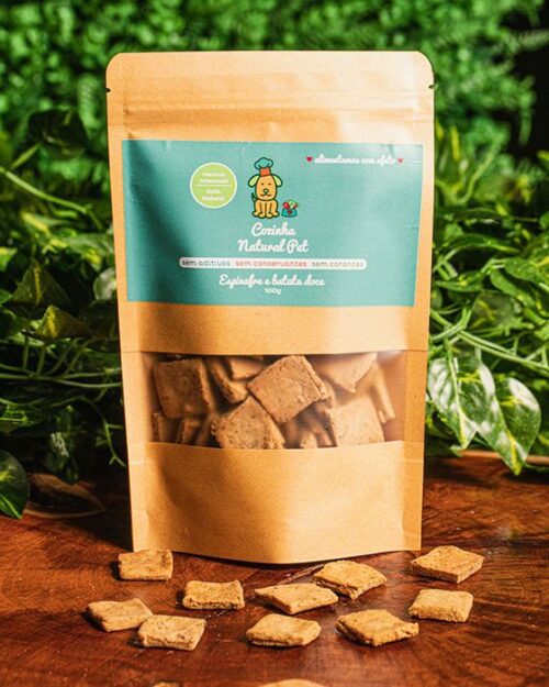 Biscoito de Espinafre e batata doce