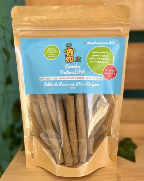 Palitinhos de peixe com chia e orégano